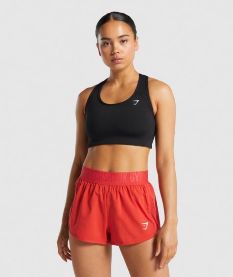 Women's Gymshark Essential Racer Back Sports Bra Black | CA 5A7183